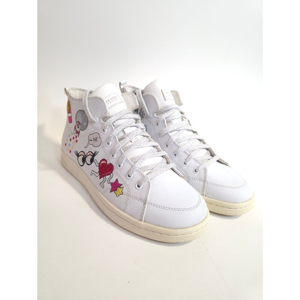 Skechers Womens Street Omne So LA High Top Sneakers Shoes White Leather Size 8.5